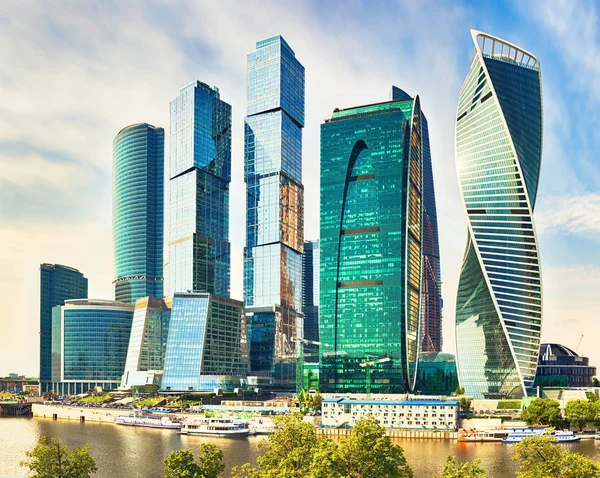Skyline van de stad Moskou. — Stockfoto