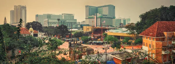 Kilátás Malacca város, Malajzia, városkép. — Stock Fotó