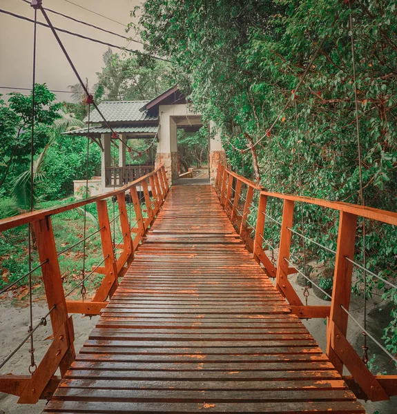 Footbridge no parque nacional de Penang, Malásia — Fotografia de Stock