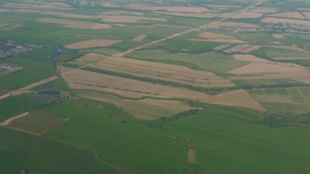 Vista desde el avión despegando — Vídeo de stock