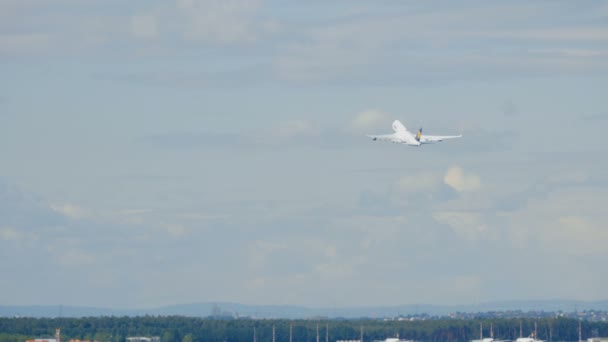 Boeing 747 decollo da Francoforte — Video Stock