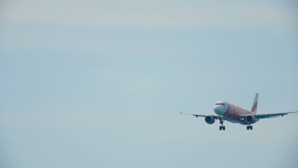 接近的空客 320 — 图库视频影像
