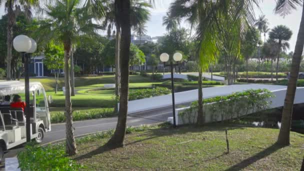 Auto elettrica di servizio in hotel — Video Stock