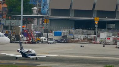 Uçak iniş sonra Airbus 319 Taksilemek