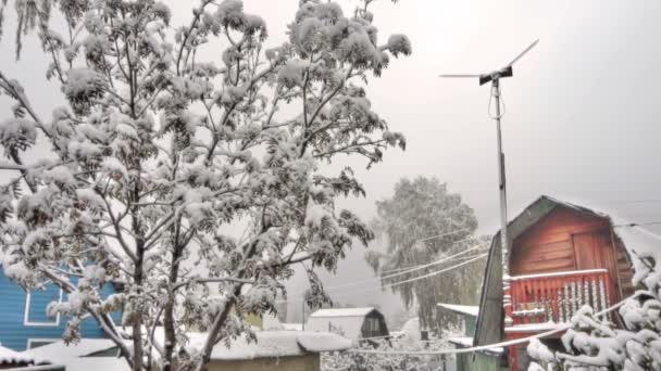 在 10 月的第一场雪 — 图库视频影像