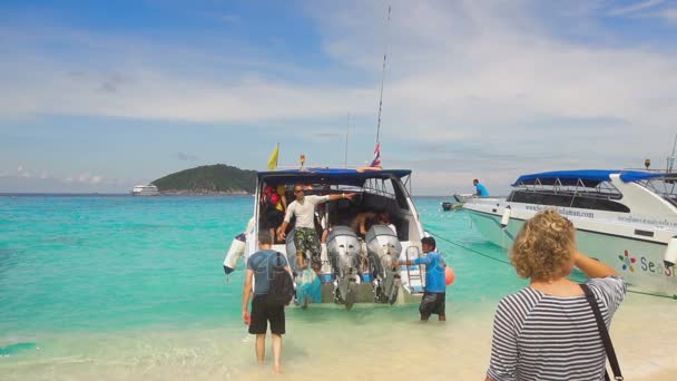 Tourists at Similans — Stock Video