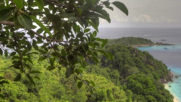 Similanské ostrovy krajina, letecký pohled — Stock video