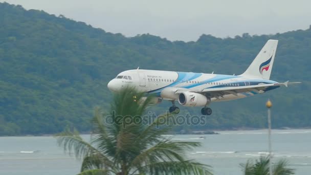 Avión Airbus 319 aterrizaje — Vídeos de Stock