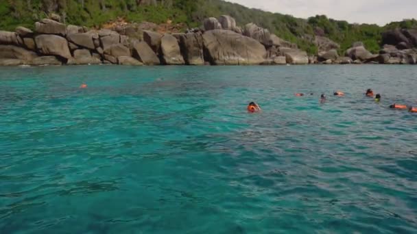 Snorkeling cerca de Similans — Vídeo de stock