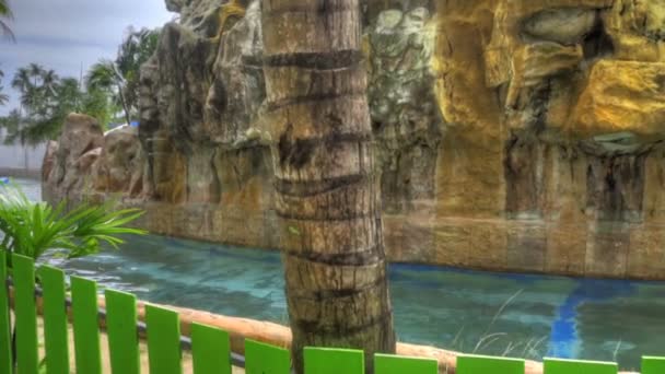 Aquapark w hotelu, Phuket Tajlandia — Wideo stockowe