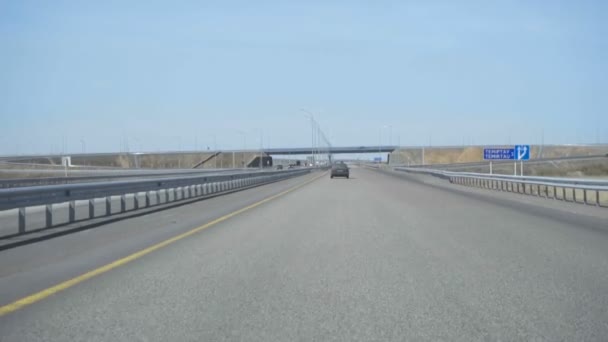 Новая автомагистраль в Казахстане — стоковое видео