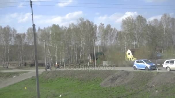 Siberia primavera paisaje — Vídeo de stock