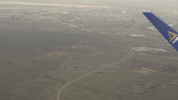 Widok lotniczy Astana, Kazachstan — Wideo stockowe