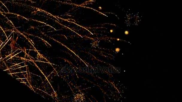 Feux d'artifice clignotant dans la soirée 