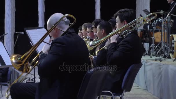 Концерт філармонічного оркестру — стокове відео