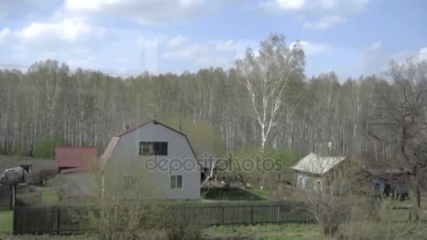 Sibiřská Jarní krajina — Stock video