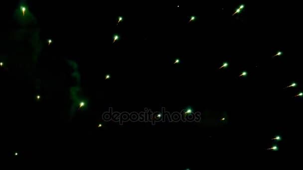 Feux d'artifice clignotant dans la soirée 