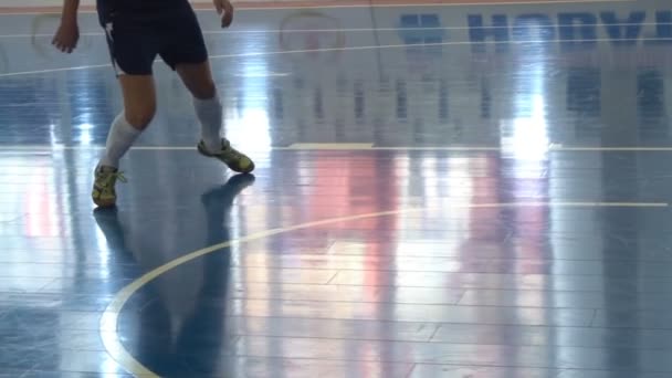 Durante un partido de Futsal — Vídeos de Stock