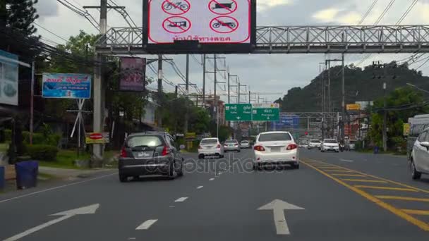 Autobahn der Insel Phuket — Stockvideo