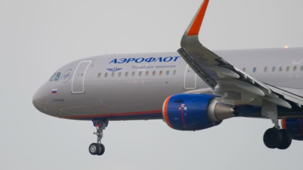 Avión aterrizando en Frankfurt — Vídeos de Stock