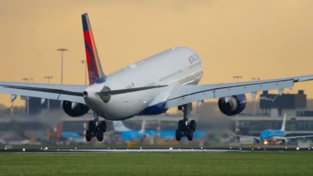 Delta Airlines Airbus 330 approaching — Stock Video