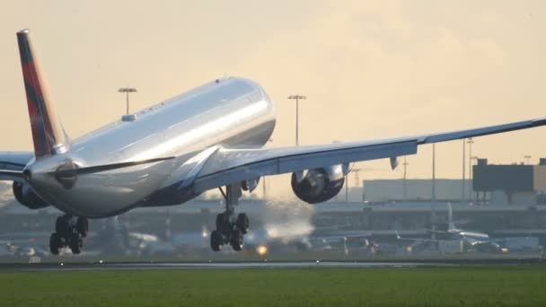 Delta Airlines Airbus 330 landing — Stock Video