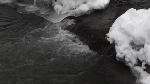 Snow, ice and water — Stock Video