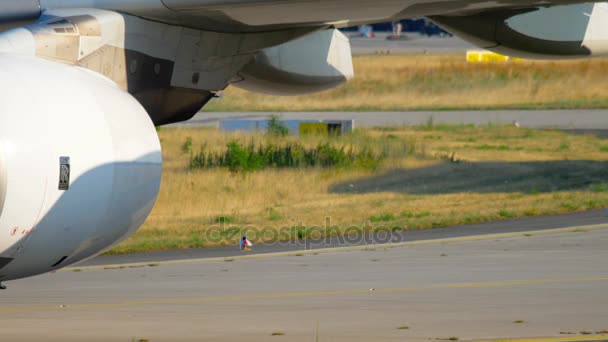 Frankfurt tráfego aeroportuário — Vídeo de Stock