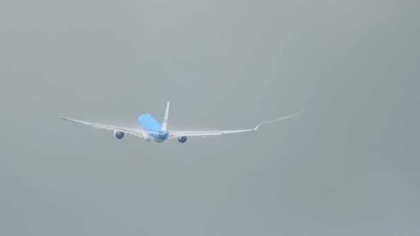 KLM Airbus 330 kalkış — Stok video