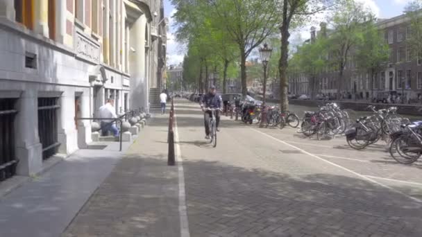 Amsterdam merkezine yürümek — Stok video