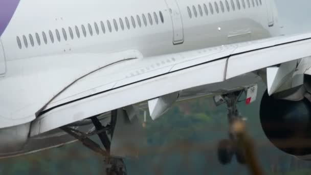 Flygplan Airbus A350 landning — Stockvideo