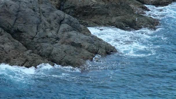 Océano turquesa ola rodante, cámara lenta — Vídeo de stock