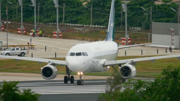 SilkAir Airbus A319 rodaje — Vídeos de Stock