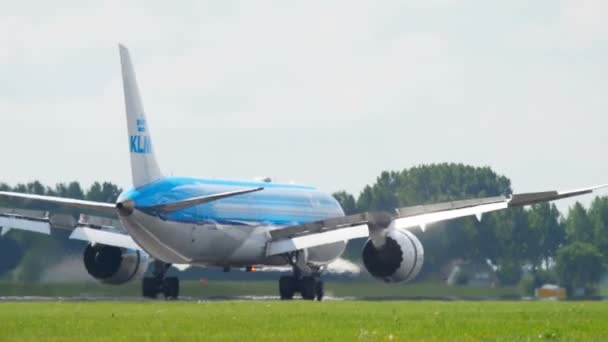 KLM Dreamliner посадка — стокове відео