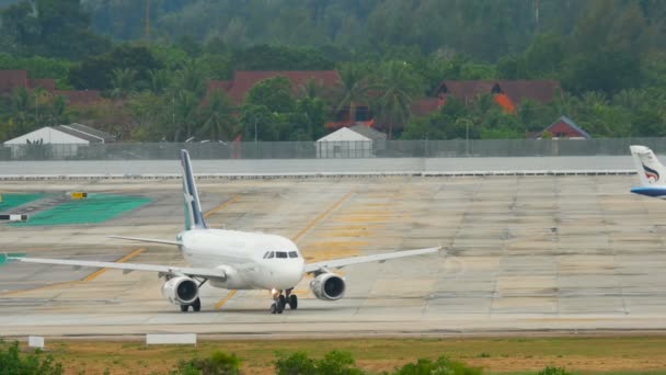 SilkAir Airbus A319 rodaje — Vídeos de Stock