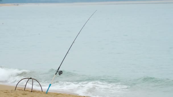 Spinning på stranden — Stockvideo