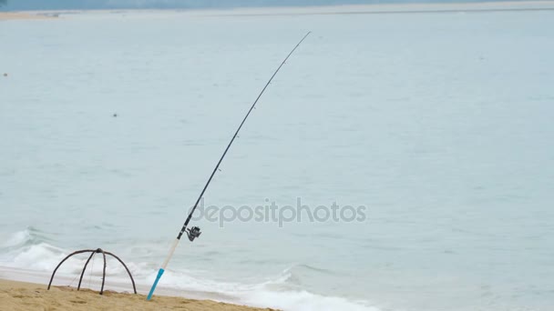 Girando na costa do oceano — Vídeo de Stock