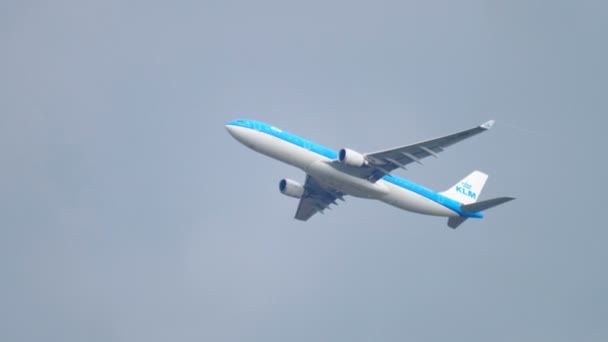 KLM Airbus 330 partida — Vídeo de Stock