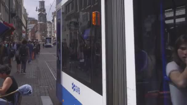 Ulica Amsterdamu sceny — Wideo stockowe