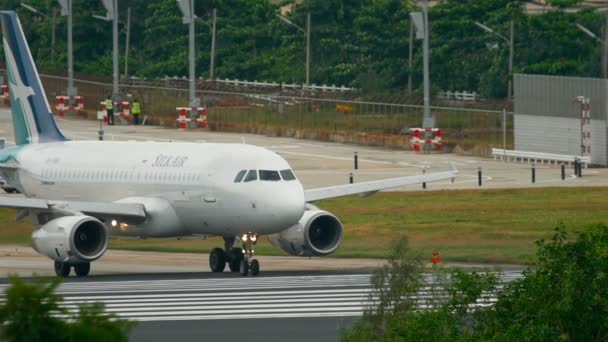 Такси SilkAir Airbus A319 — стоковое видео