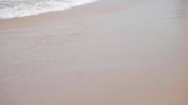 kumlu bir plaj dalgalar