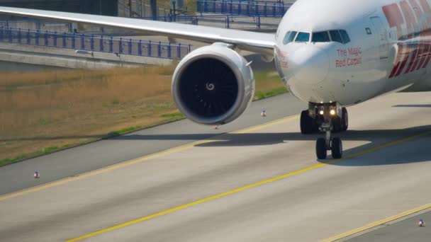 TAM Linhas AAfganboeing 777 rodaje — Vídeos de Stock