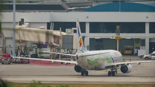 Αεροπλάνο Boeing 737 τροχοδρόμησης — Αρχείο Βίντεο