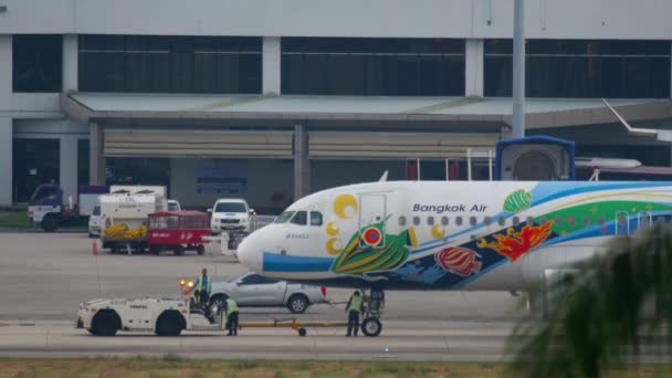 Avião Airbus 320 antes da partida — Vídeo de Stock