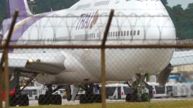 Uçak dişli ve motor yakın çekim