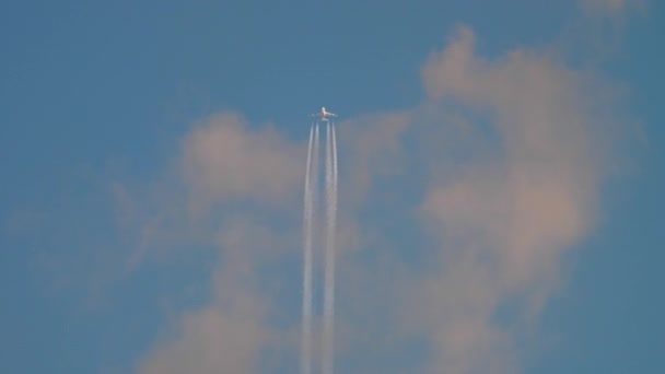 Avión volando alto — Vídeos de Stock