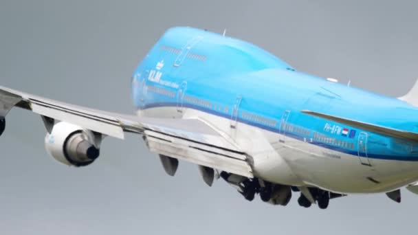 KLM Boeing 747-és felszállás — Stock videók