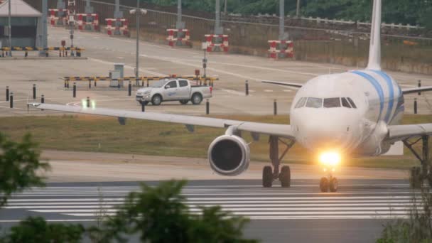 Bangkok Air Airbus 320 rodaje — Vídeos de Stock