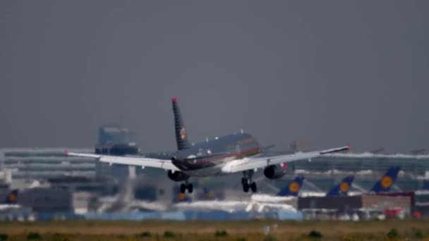 Airbus giordano reale 320 atterraggio — Video Stock