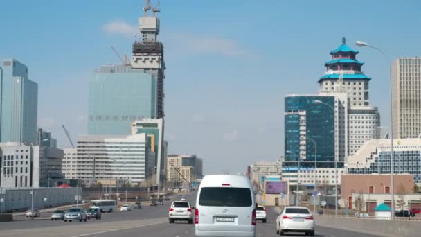 Ponte rodoviária em Astana — Vídeo de Stock